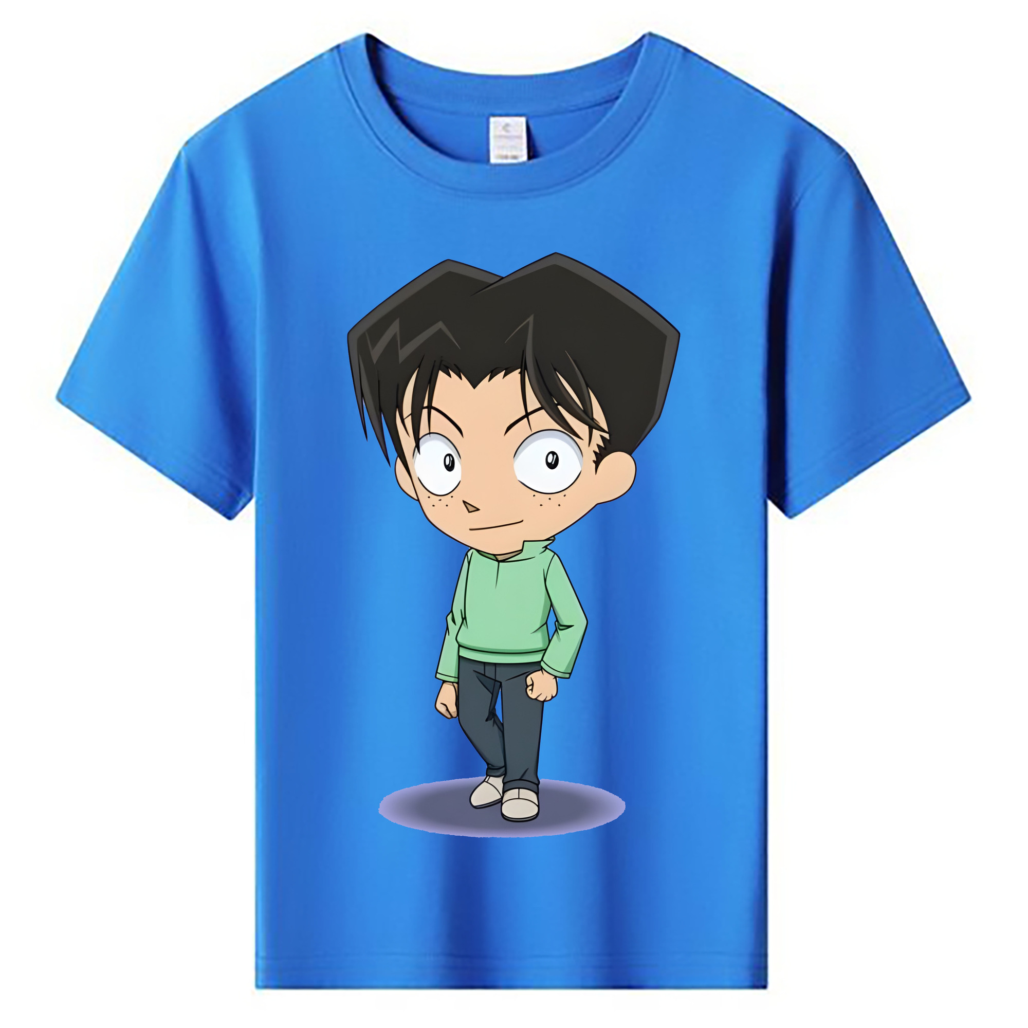 （画像用） 名探偵コナン 円谷 光彦 つぶらや みつひこ Detective Conan Mitch Tennyson 綿100％キッズTシャツ（フロントプリント）